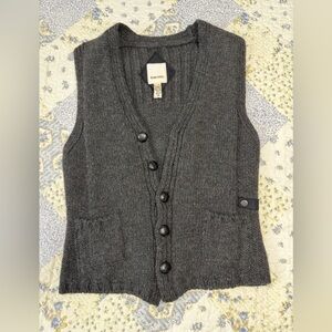 Diesel grey soft wool/alpaca chunky vest